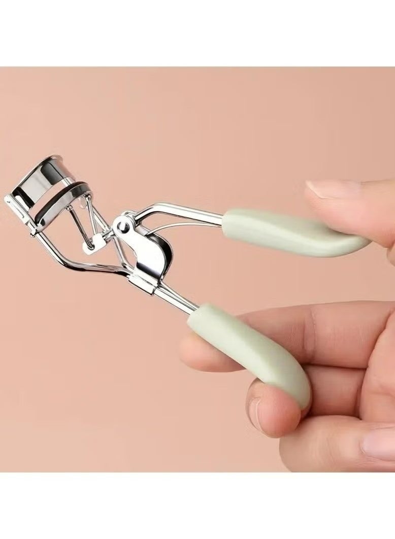 2PCS Premium Stainless Steel Pain Free Lash Curler with Silicone Handle, Makeup Tool, Long Lasting For All Eye Shapes Lash Lift/Extension Of False Eyelashes, Quick Natural Curling (Pink and Green) - Image 5