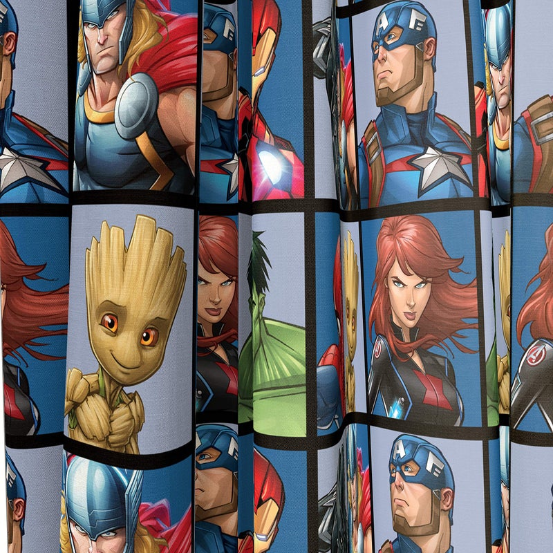 Jay Franco Marvel Avengers Team 84" inch Drapes 4 Piece Set - Beautiful Room DÃ©cor & Easy Set up - Window Curtains Include 2 Panels & 2 Tiebacks (Official Marvel Product) - Image 5