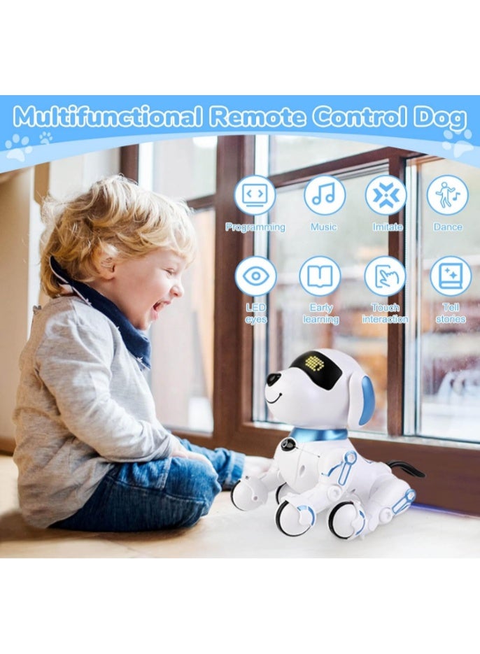 GOGOGO Robot Dog Toys for Kids 8 9 10 11 12, Remote Control Dogs, Robot Dog for Kids 8-12, Pet Robotic, Electric Dog Toy, Robotic Dogs, Toys for 5 6 7 8 9 10 11 12 Years Old Boys Girls, Blue, Y878 - Image 2