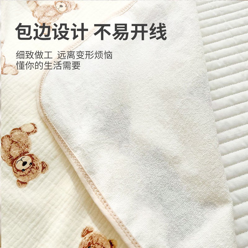 Diaphragm Pad Baby Waterproof Washable Wrinkled Cloth Cotton Breathable Baby Children Anti-Wetting Anti-Slip Adult Menstrual Pad - Image 5