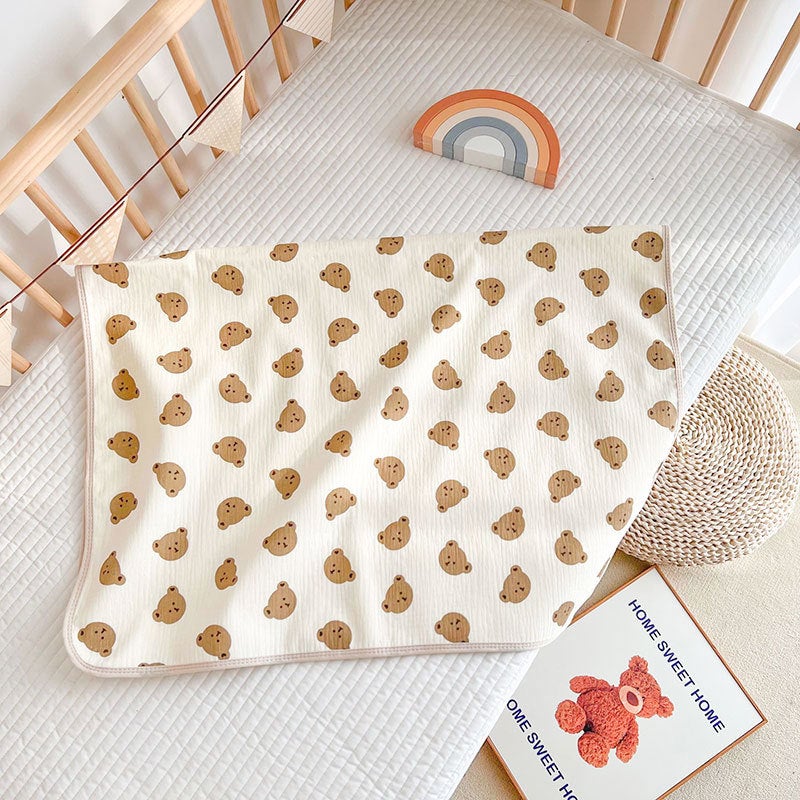 Diaphragm Pad Baby Waterproof Washable Wrinkled Cloth Cotton Breathable Baby Children Anti-Wetting Anti-Slip Adult Menstrual Pad - Image 1