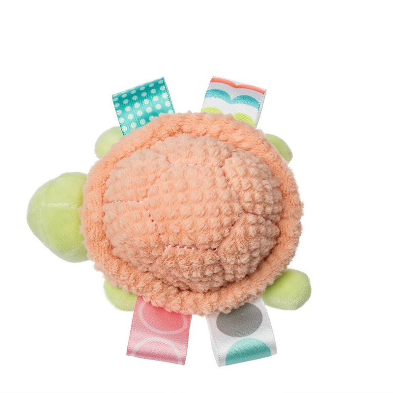 Taggies Soft Baby Rattle with Soothing Teether Ring and Sensory Tags 6Inches Tippy Turtle - Image 4