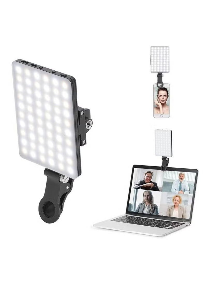 Phone and Laptop Photography Light, LED Selfie Light with Front and Back Phone Clip, 3 Lighting Modes, Portable Clip Light for Phone/Tablet/Laptop, Zoom Calls, TikTok Video - Image 2
