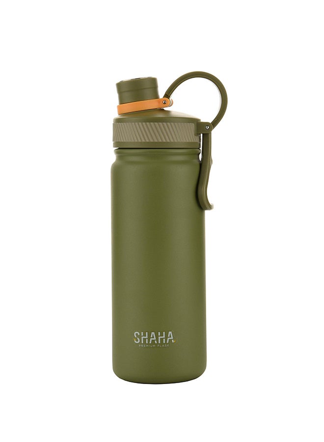 SHAHA Stainless Steel Sport Vacuum Bottle 680ML Green - Image 1