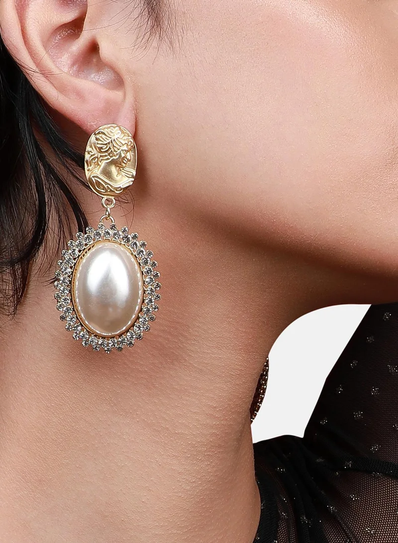SOHI Dazzling Elegance Artificial Drop Earring Jewellery