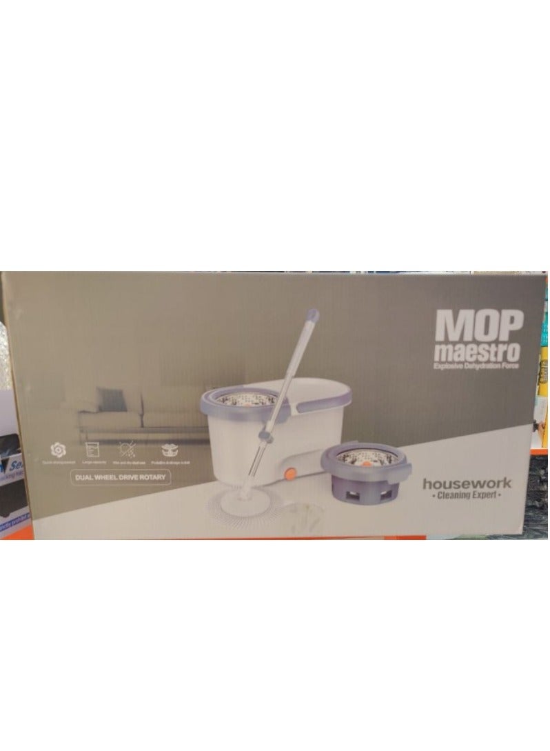 360° SPIN  MOP  BUCKET DUAL WHEEL DRIVE ROTARY MOP BUCKET. - Image 2