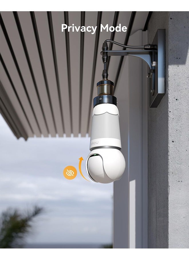 IMOU - 2K Bulb Camera 3MP , Full Color Night Vision, 2-Way Audio, Smart Tracking, AI Human & Vehicle Detection.Privacy Mode,Active Deterrence - Image 1