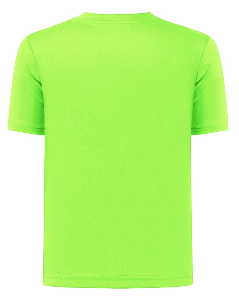 QBK 2T to Youth Neon Shirt Kids UPF 50+ Dry Fit Athletic Short Sleeve Rash Guard T Shirts for Boys Girls Sports Undershirt (Green 5T) - Image 3