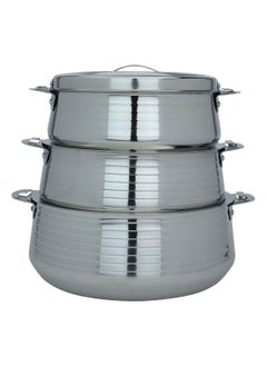 Alsaif Gallery Maxima Set of 3 Silver Containers 2.5,3.5,5.0  - Image 1
