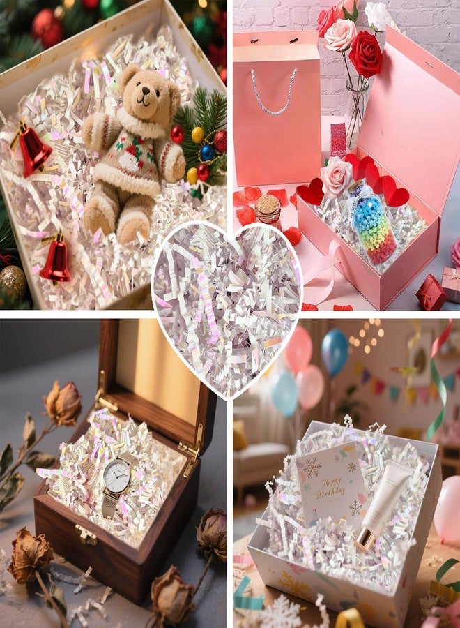 QOIUSO Diamond White Crinkle Paper Filler - 5 oz Crinkle Cut Paper Natural & Odor‑Free White Basket & Box Filler for Bridesmaids Proposal Boxes, Gift Baskets, Easter Baskets, Bags Decoration and Cookie Kits - Image 5