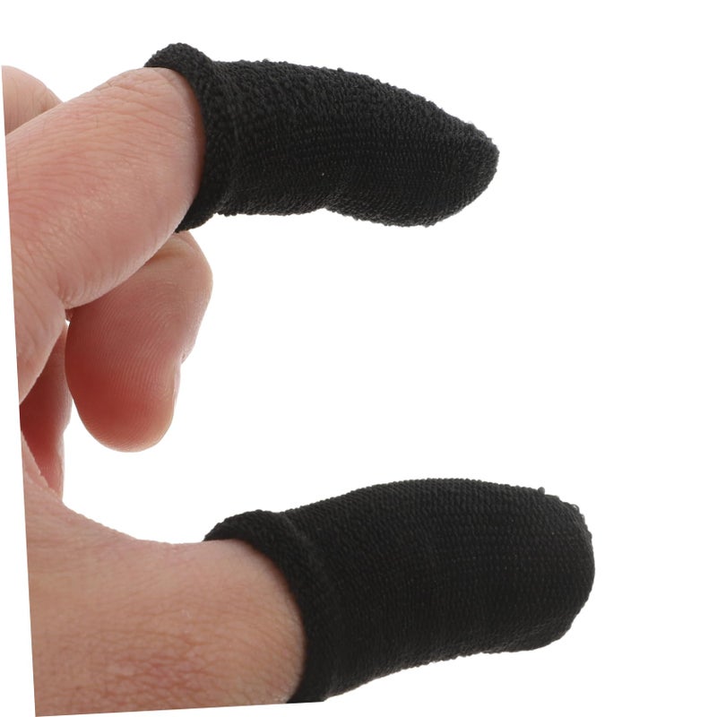Breathable Fiber Gaming Finger Sleeves 10 Pcs Elastic Fit For Mobile Touch Control - Image 4