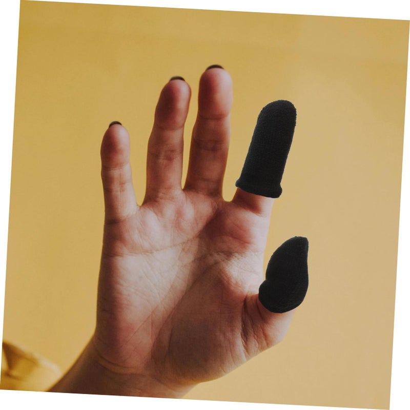 Breathable Fiber Gaming Finger Sleeves 10 Pcs Elastic Fit For Mobile Touch Control - Image 5