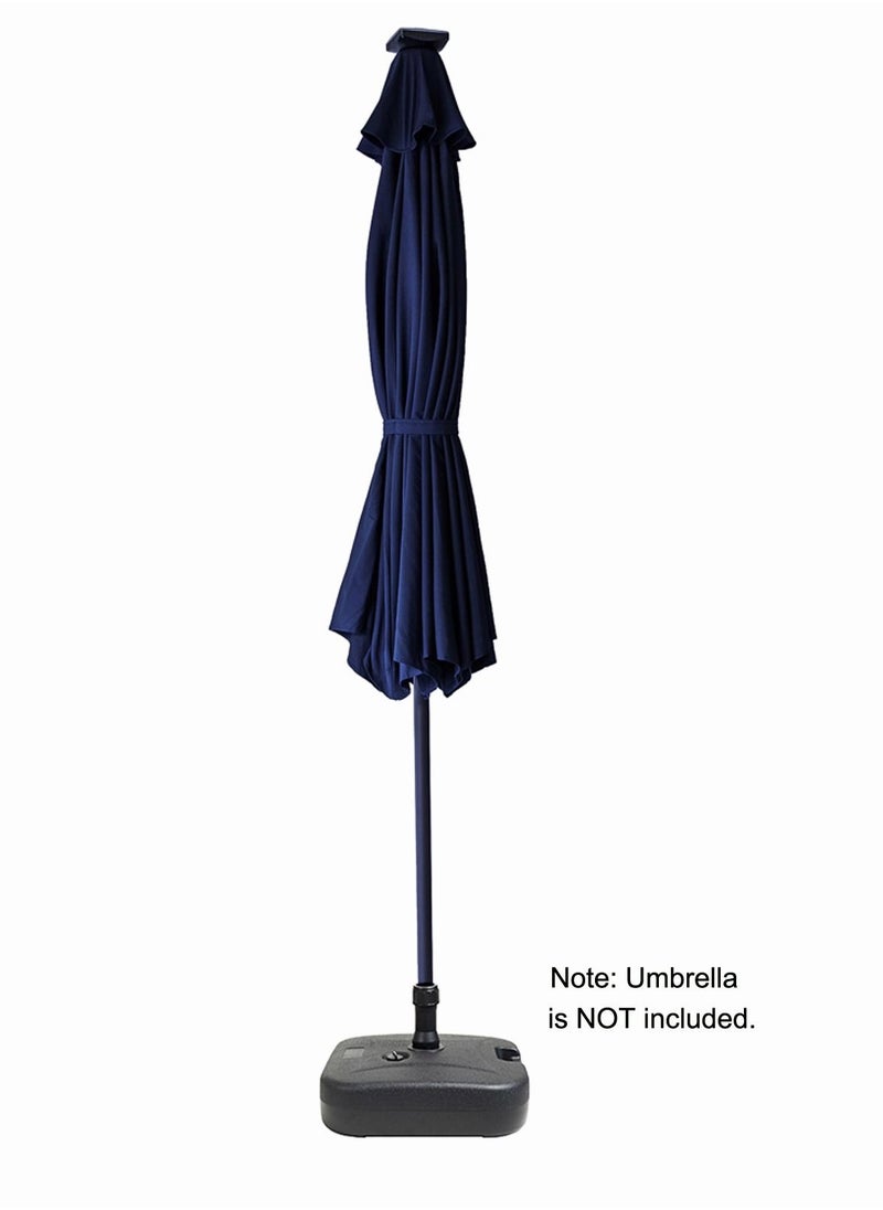 C-Hopetree - Heavy Duty Water Fillable Base Stand Square for Patio Outdoor Table Umbrella Black - Image 1