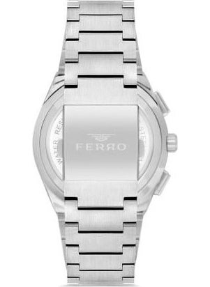 FERRO Men's New Season Square-Round Case Inside Turquoise Functions Active Wristwatch + Bracelet Gift  - Image 2