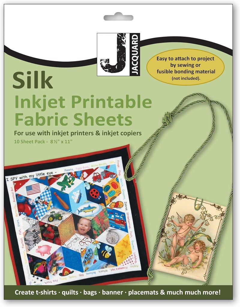 Jacquard Jacquard Ink Jet Fabric 85 x 11 Silk Sheets 10 pack