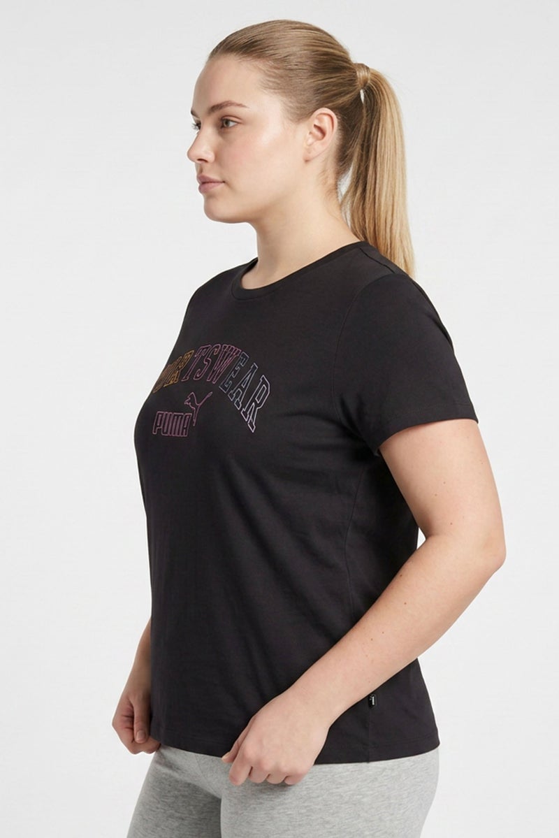 PUMA Women Sportswear Fit Short Sleeve Outdoor T-Shirt, Black - Image 3