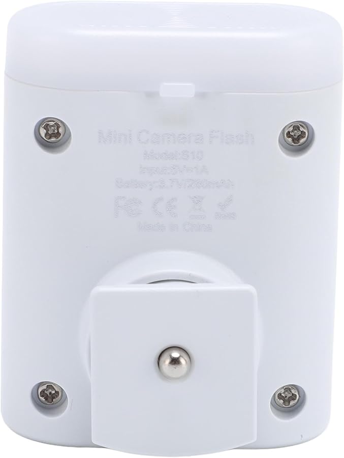 كاميرا بيضاء USB-C قابلة لإعادة الشحن فلاش حذاء حار جبل 5600K ضوء LED 8 مستوى السطوع - Image 4