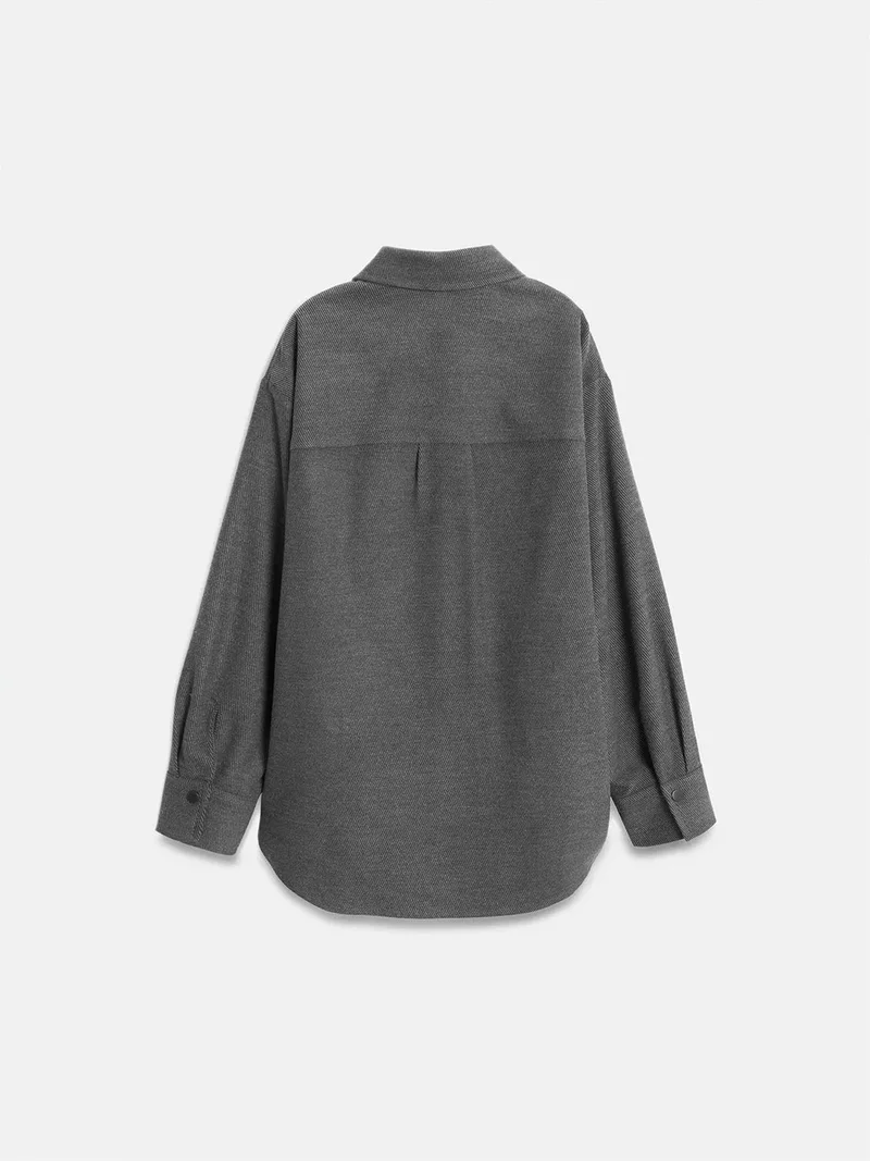 ديلفين Dilvin Oversized Long-Sleeve Knit Overshirt