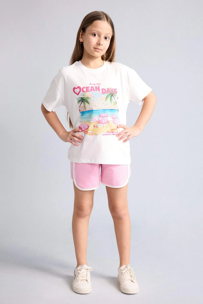 ديفاكتو Printed Short Sleeve T-Shirt