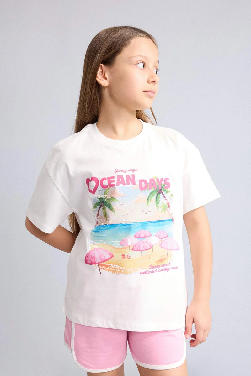 ديفاكتو Printed Short Sleeve T-Shirt