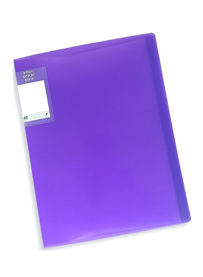 Maxi كتاب عرض مكون من قطعة واحدة، 40 جيبًا، غلاف أرجواني - Image 3