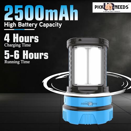 Pick Ur Needs 50W Rechargeable Long Range Search Torch Light with 2 Side Emergency Kissan Light (Blue), LED, 1000 lumen - Image 2