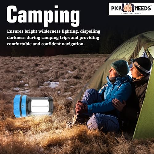 Pick Ur Needs 50W Rechargeable Long Range Search Torch Light with 2 Side Emergency Kissan Light (Blue), LED, 1000 lumen - Image 4