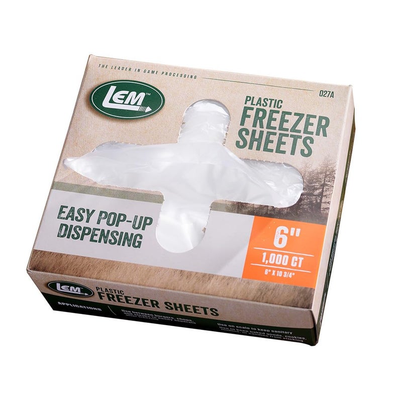 LEM Products 6" Freezer Sheets, Non-Stick, Non-Porous Polyethylene, 1000 Count Box - Image 1