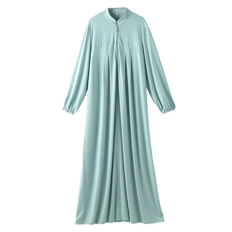 Women's Ethnic Pleated Maxi Dress with Embroidery - Image 5