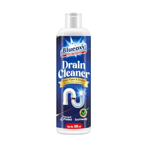 Blueoxy Drain Clog Remover Liquid | Used for Shower & Sink Drains & Pipes | Pure Gel Based | 500 Ml | Pack of 1 - Image 1