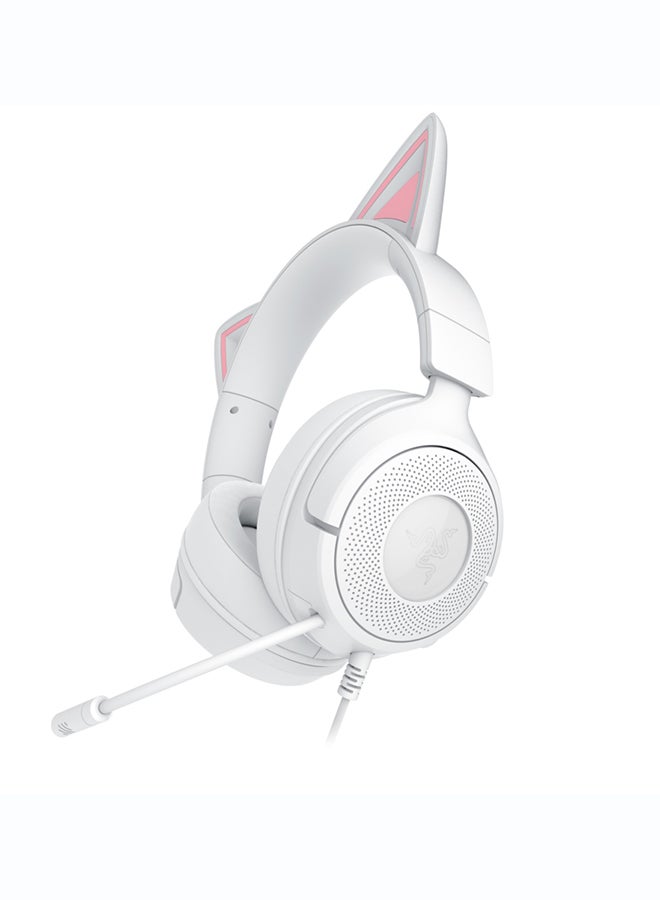 Razer Kraken Kitty V3 X - Wired Kitty Headset for Gaming - Iconic Kitty Ears - 270g Lightweight - HyperClear Cardioid Mic - TriForce 40 mm Drivers - 3,5mm Audio Jack | White I RZ04-05350300-R3M1 - Image 2