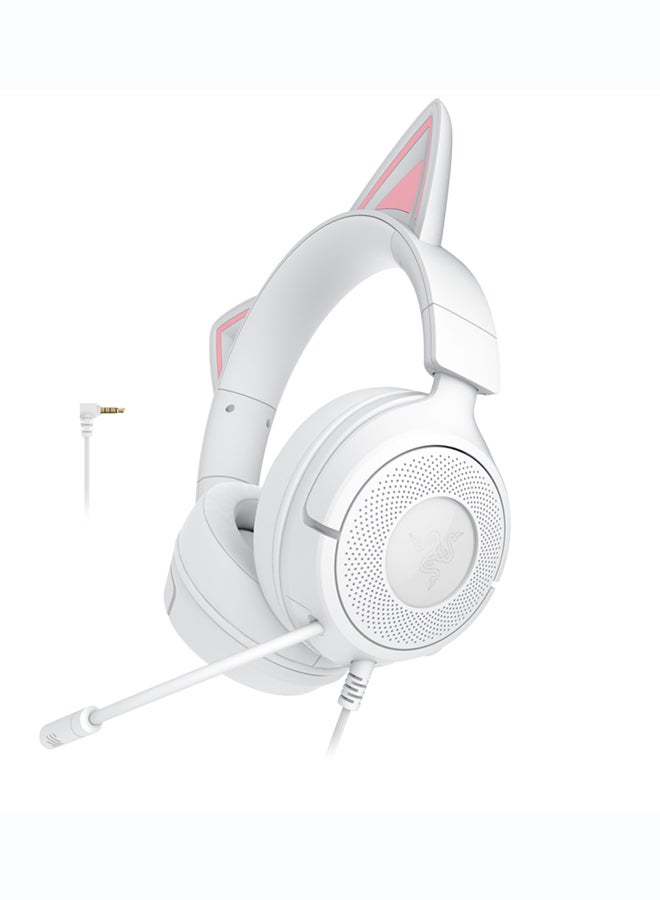 Razer Kraken Kitty V3 X - Wired Kitty Headset for Gaming - Iconic Kitty Ears - 270g Lightweight - HyperClear Cardioid Mic - TriForce 40 mm Drivers - 3,5mm Audio Jack | White I RZ04-05350300-R3M1 - Image 3