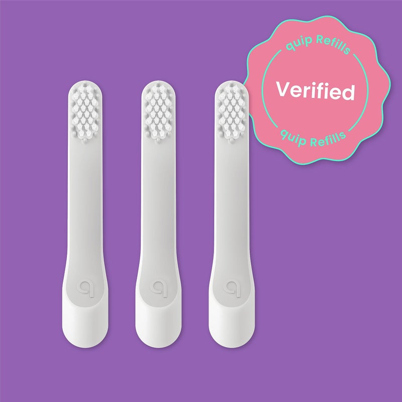 quip Sonic Toothbrush Replacement Heads for Kids - 3 Pack - Verified quip Small Brush Head Refills for Electric Toothbrushes - Soft Bristles, Compact & Flexible - Last 3 Months Each - Image 4
