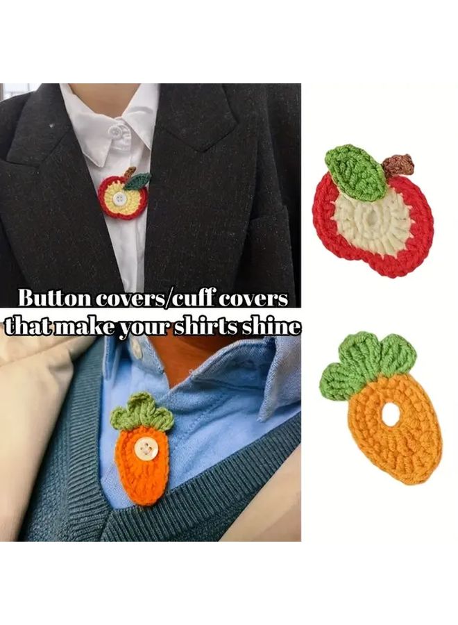 5 قطع أغطية أزرار قميص قابلة للإزالة بدون خياطة، تركيب في 3 ثوانٍ، زينة فستان منسوجة يدويًا - Image 2