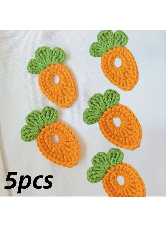 5 قطع أغطية أزرار قميص قابلة للإزالة بدون خياطة، تركيب في 3 ثوانٍ، زينة فستان منسوجة يدويًا - Image 1