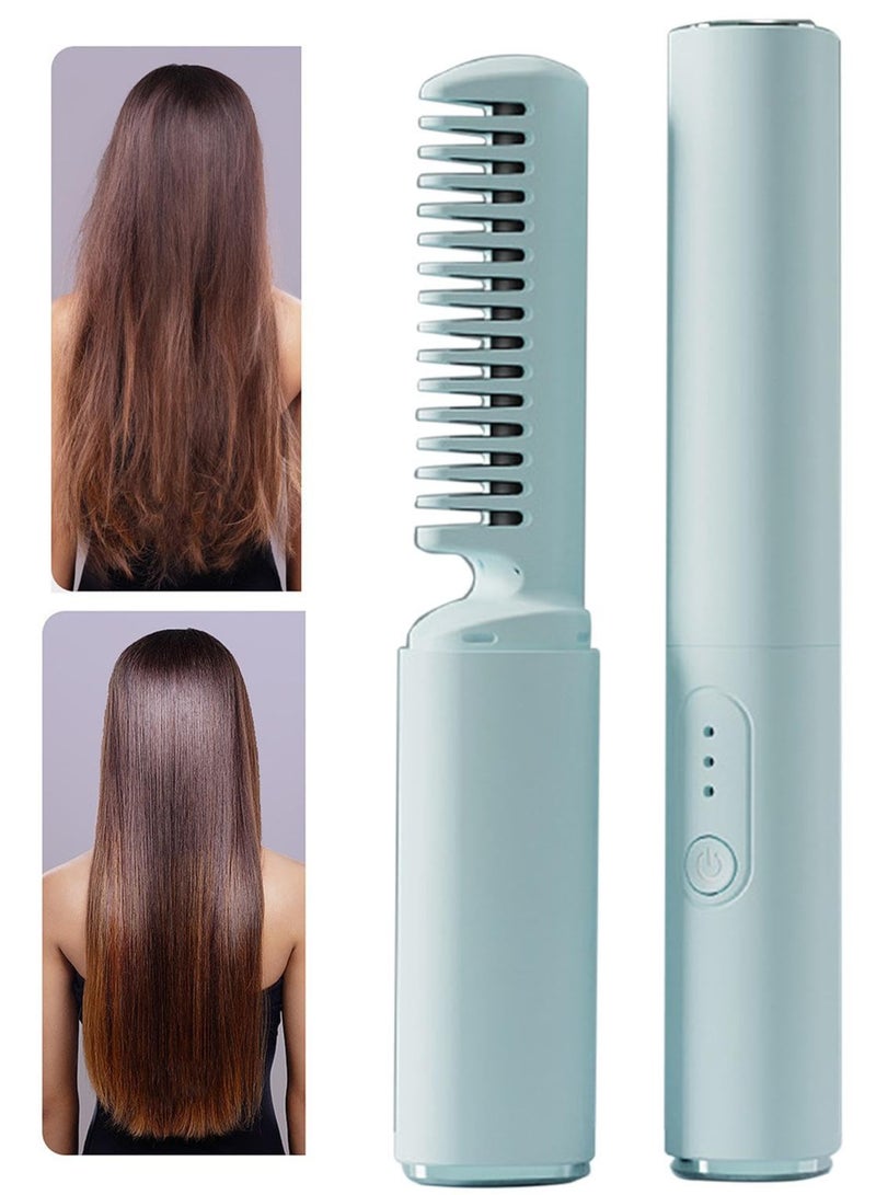 HUMJO Cordless Hair Straightener Brush, Fast Heating Smooths Messy Hair,Type-c Charging  - Image 5