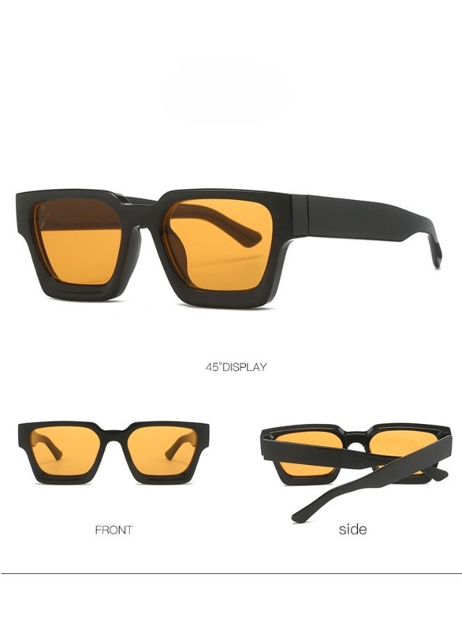 HDCRAFTER Thick Square Sunglasses for Men Women Retro Chunky Rectangle Shades UV400 Protection - Image 2