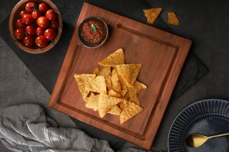 ARIYA Wooden Snacks Serving Platter Handcrafted Premium Tray for Appetizers, Snacks, and Desserts Perfect for Home Dining, Parties, and Stylish Entertaining - Image 2