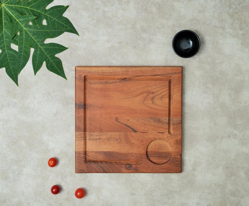 ARIYA Wooden Snacks Serving Platter Handcrafted Premium Tray for Appetizers, Snacks, and Desserts Perfect for Home Dining, Parties, and Stylish Entertaining - Image 1