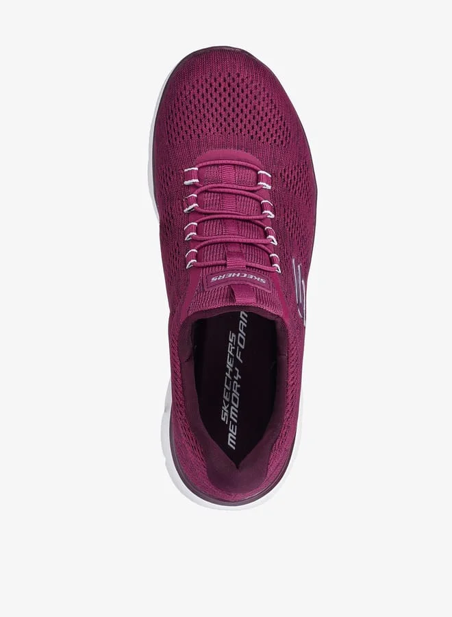 SKECHERS Women's Textured Slip-On Walking Shoes - SUMMITS