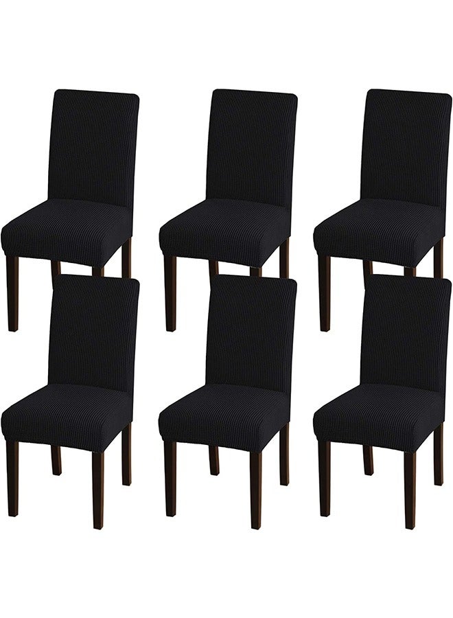 JCB CHIC Dining Chair Cover, Soft Stretch Embossed Stereo Jacquard Cover Non-slip Waterproof Washable Removable Chair Cover for Home, Dining, Banquet, Kitchen Dining Chair Protector(6pcs) - Image 1
