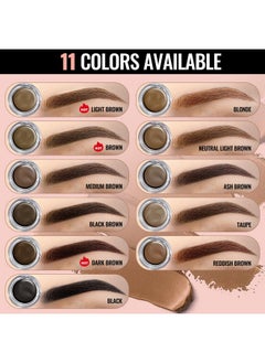 iMethod Eyebrow Stamp Stencil Kit - Brow Stamp And Stencil Kit With Brow Pomade, 27 Reusable Stencils, Dual-Ended Brush And Sponge Applicator, Brow Trio Eyebrow Kit, Easy To Use, Brown  - Image 2
