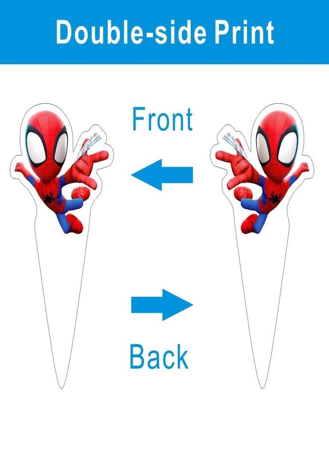 ARHAVI 30pcs Spider and His Friends Cake Decorations with 30pcs Cupcake Toppers Party Supplies for Kids Birthday Decorations - Image 2