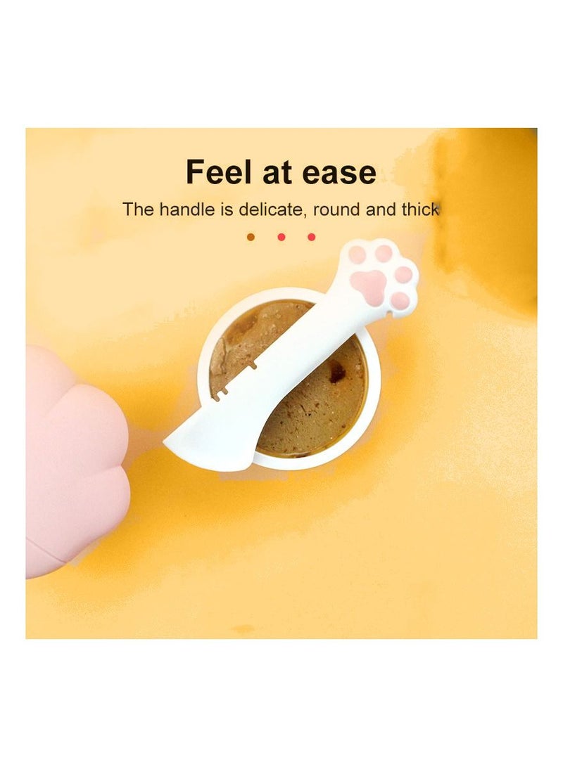 Pet Spoon Multifunctional Can Opener Wet Food Mixing Spoon Silicone Cat Can Sealing Cover Food Storage Dog Accessory Pink - Image 3