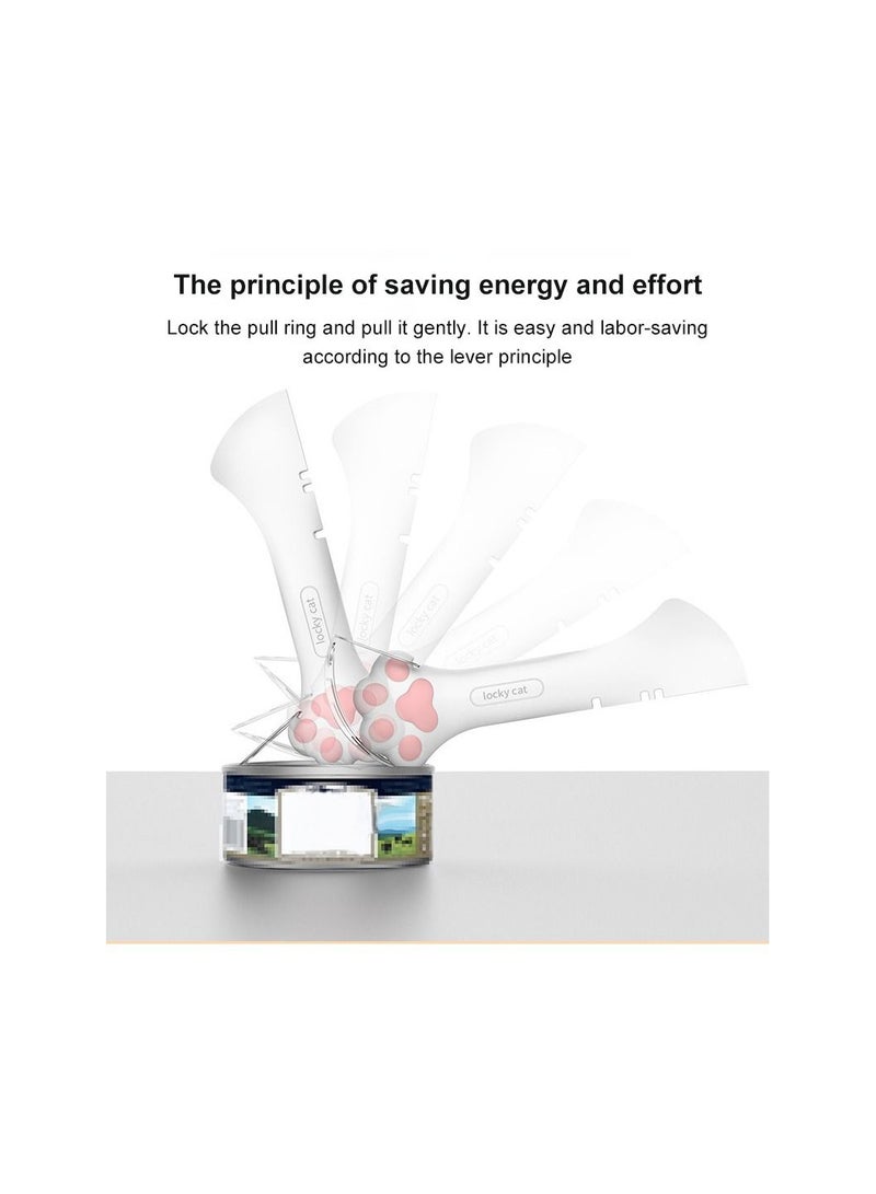 Pet Spoon Multifunctional Can Opener Wet Food Mixing Spoon Silicone Cat Can Sealing Cover Food Storage Dog Accessory Pink - Image 5