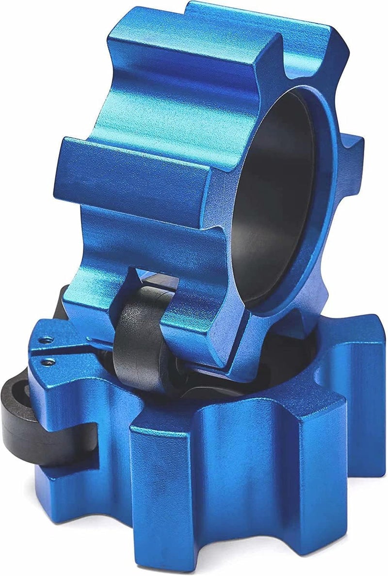 Berfea Metal Olympic Barbell Clamps 2inch Heavy Duty Exercise Collars,Weight Clips for 2" Barbell,Quick Release Weight Clamps for Weightlifting, Olympic Lifts Strength Fitness Training 1 Pair - Image 1