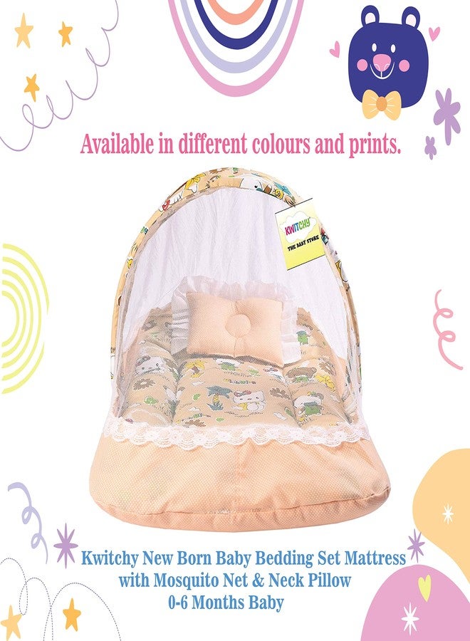 Kwitchy Baby Bed New Born Baby Bedding Set|Mosquito Net|Mattress|Cotton|Zip Closure|Printed|Products All|Infants|Boys&Girls|Gifts - Image 2