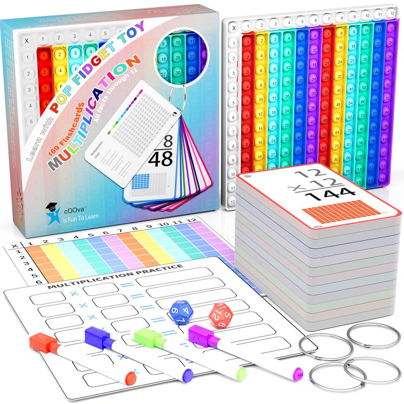 cOOva Multiplication Flash Cards 3rd Grade with Multiplication Chart  Times Table Flash Cards Math Game Multiplication flashcards 012 - Image 3