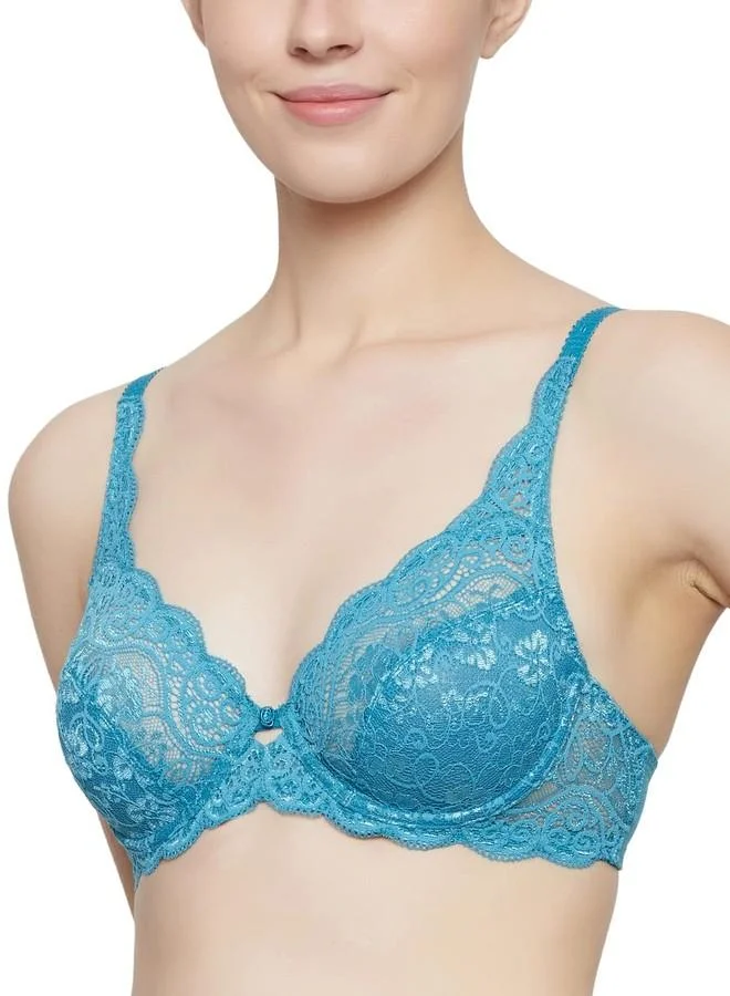 Triumph Triumph International Women's Polyamide Wired Modern Non-Padded Bra (227I075 WH_Blue_38F)