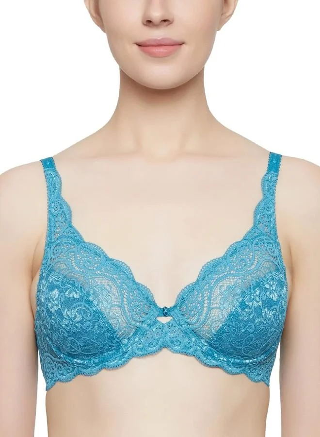 Triumph Triumph International Women's Polyamide Wired Modern Non-Padded Bra (227I075 WH_Blue_38F)